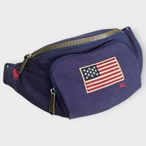 Polo Ralph Lauren Americana Big Kids Canvas Waist Pack Newport Navy One Size